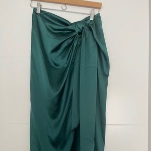 Satin long skirt